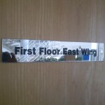 Polished and engraved door signage